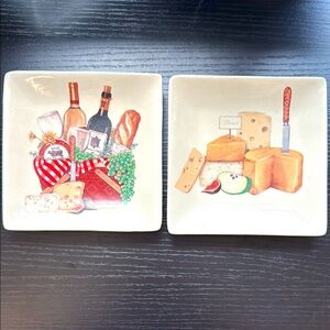 Creative Co-Op Elegant Square Plate Set